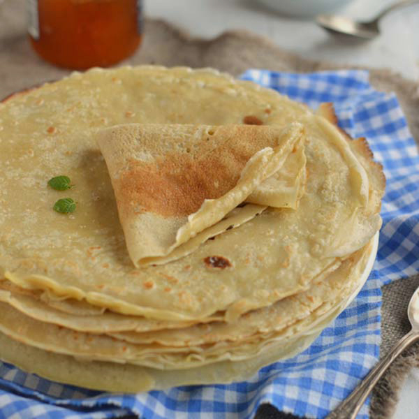 Crêpes végétales parfumées au citron