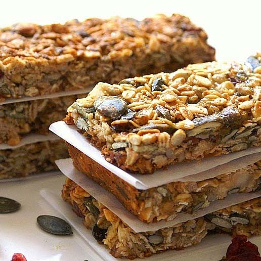 Flapjack aux graines de citrouille et flocons d'avoine