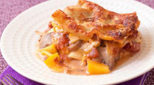 Lasagnes végétariennesButternut, châtaignes et protéines de soja