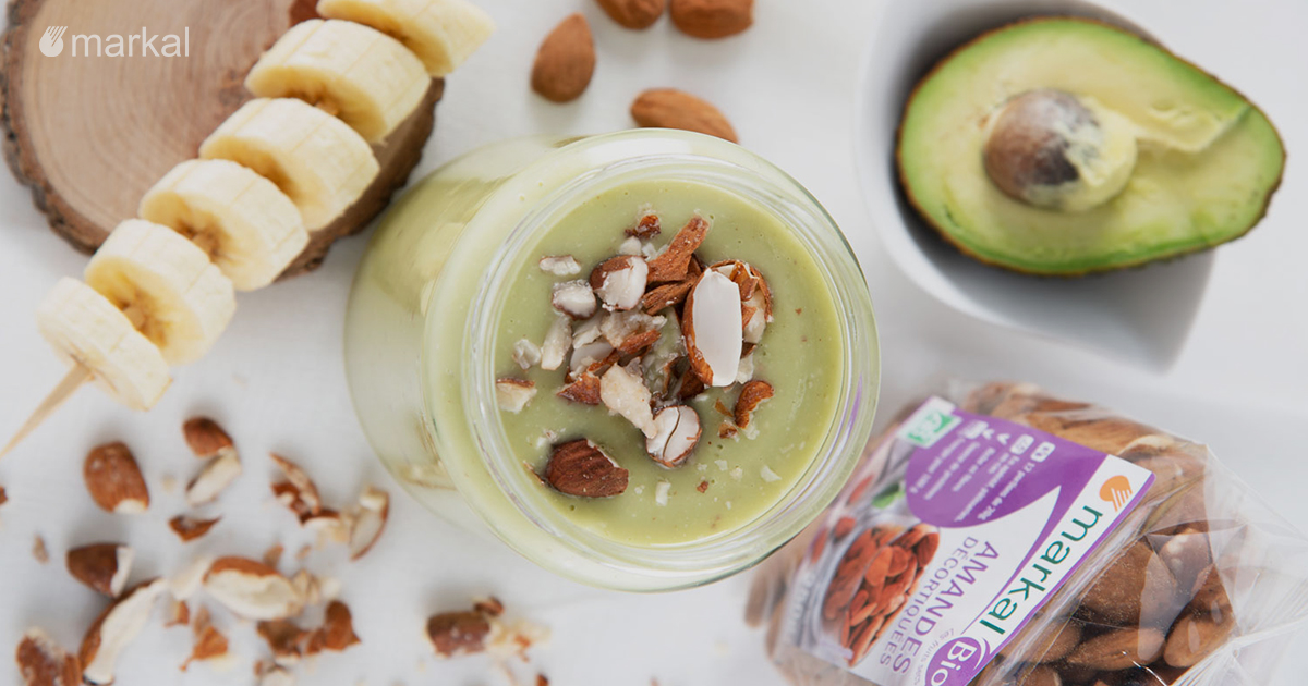 Milkshake vegan à l'avocat et amande