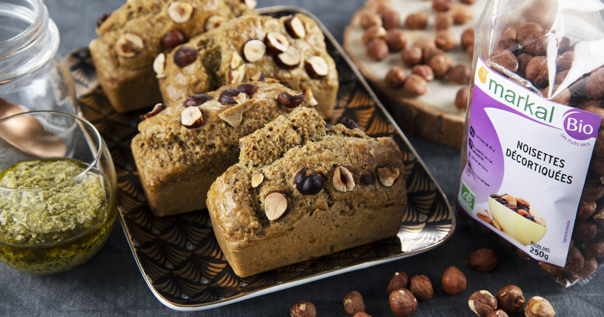 Cake noisette et pesto