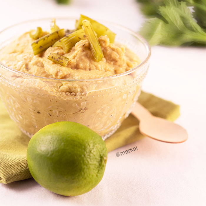 Houmous au céleri et citron vert