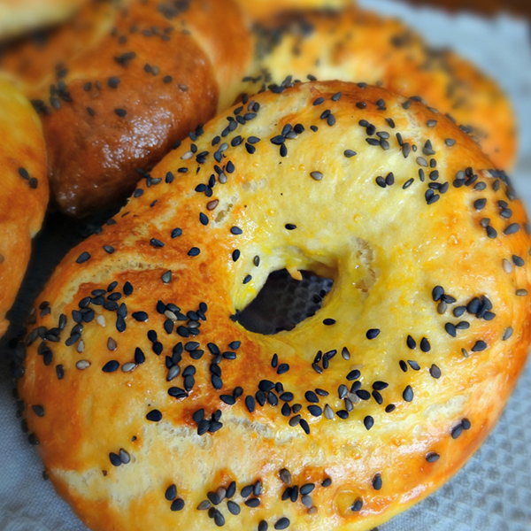 Bagels au sésame noir