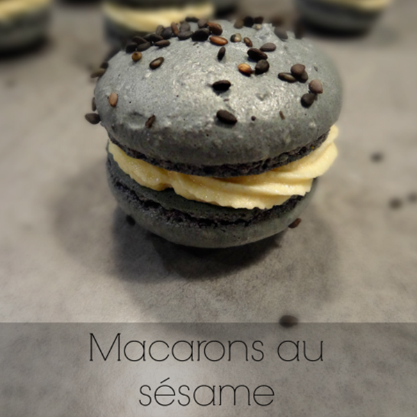 Macarons au sésame (tahin)