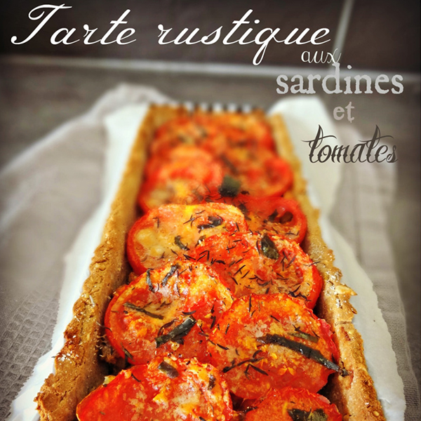 Tarte rustique aux sardines et aux tomates