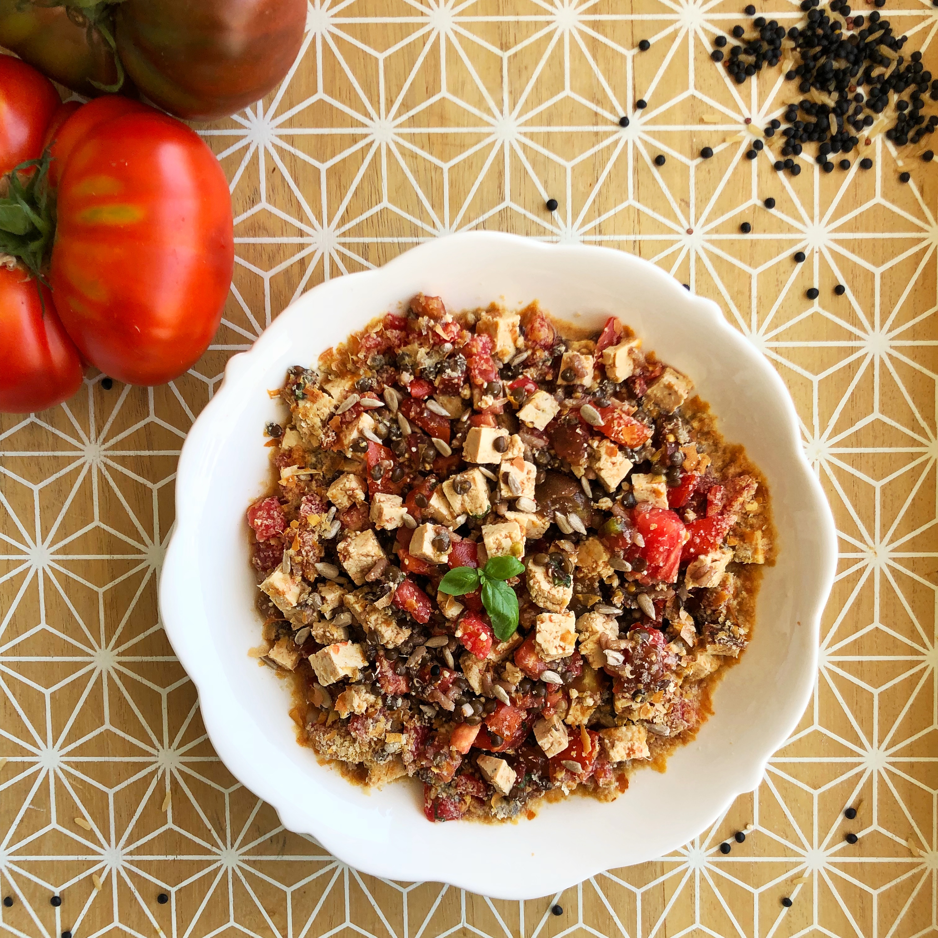 Salade de tomates et trio gourmet