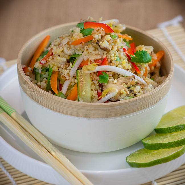 Mélange gourmand façon asiatique