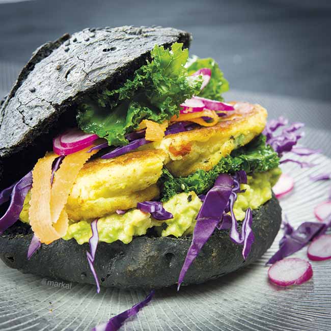 Aloo Tikki Black Burger