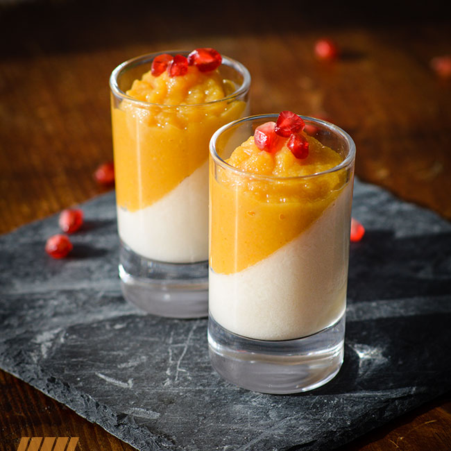 Panna cotta végétale kaki coco