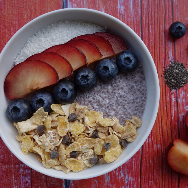 Pudding de chia aux fruits rouges