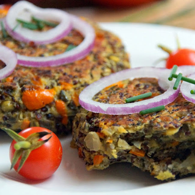 Steak végétal maison (lentilles, psyllium)