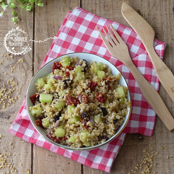 Salade de Boulgour de blé dur complet d'été