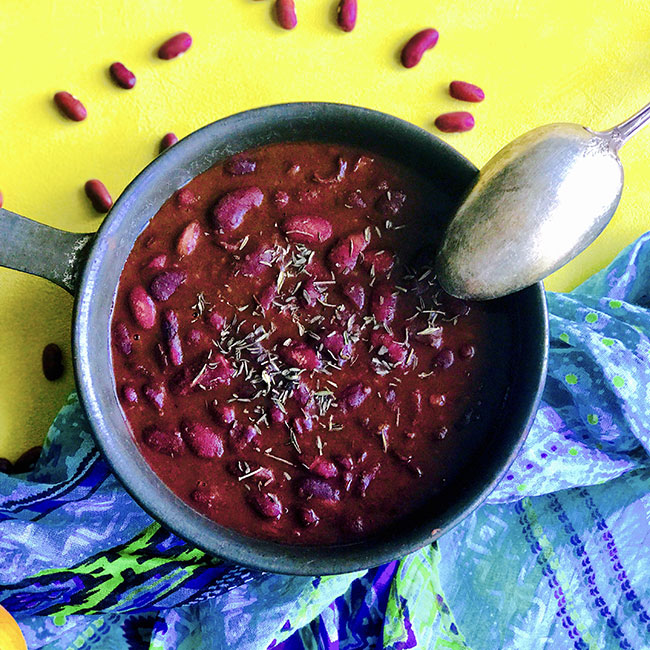 Fricassée de haricots rouges à la mauricienne