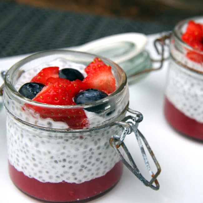 Chia pudding aux fruits rouges