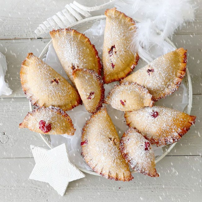 Chaussons aux cranberries et épices de Noël