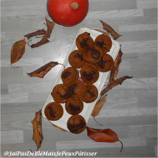 Muffin courge coeur mousseux chocolaté