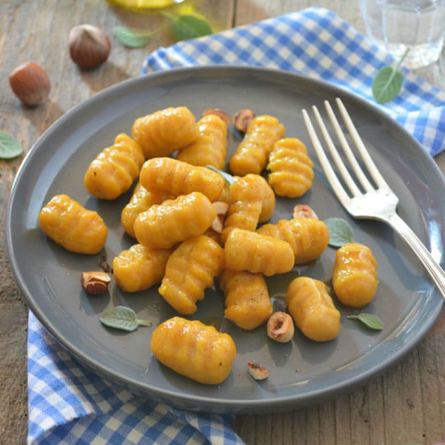 Gnocchi de potiron à l'érable et aux noisettes grillées