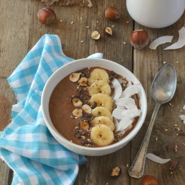 Smoothie bowl chocolat et banane