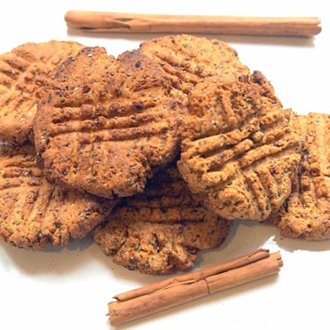 Cookies rustiques aux graines de chia et cannelle