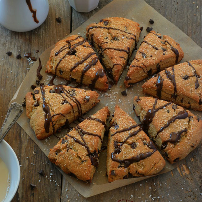 Scones chocolat coco