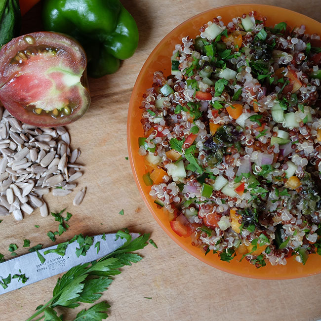 Taboulé de quinoa aux légumes du soleil