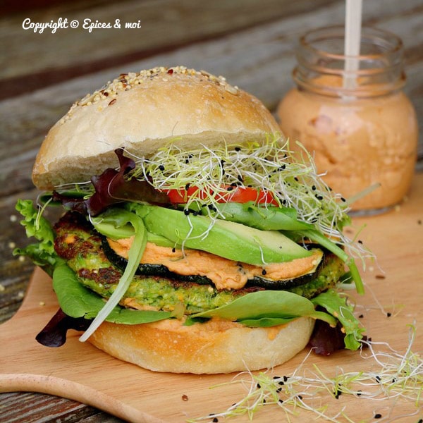 Veggie Green Burger (Buns au levain naturel)