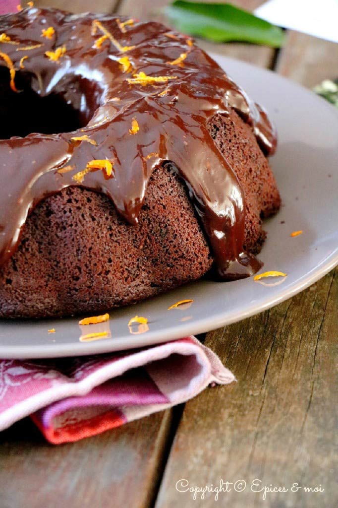 Bundt cake au chocolat et aux oranges sanguines