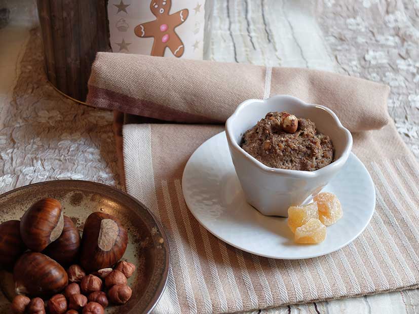 Muffins à la crème de marrons et aux noisettes