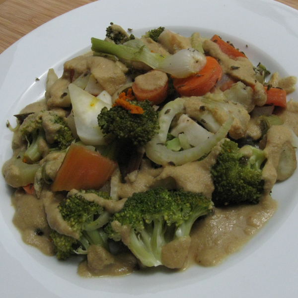Méli-mélo de légumes en blanquette au tahin