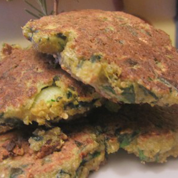 Galettes aux flocons de quinoa façon farçous de l'Aveyron