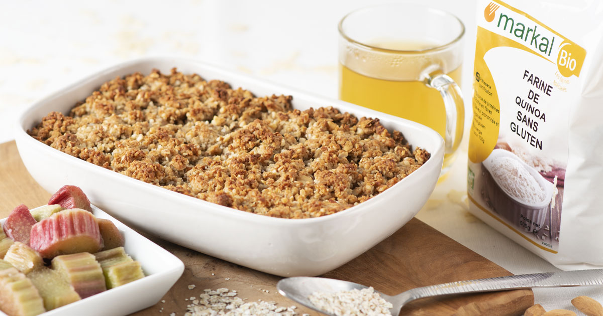 Crumble à la rhubarbe