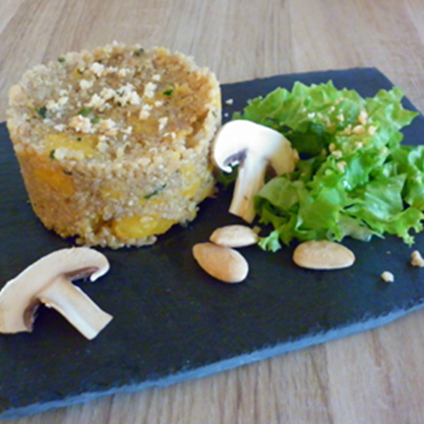 Risotto de quinoa à la courge butternut et aux amandes