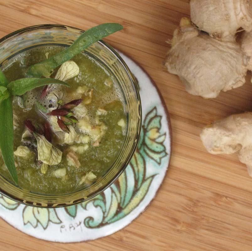 Soupe aux flocons d'avoine, panais et poireaux à l'estragon