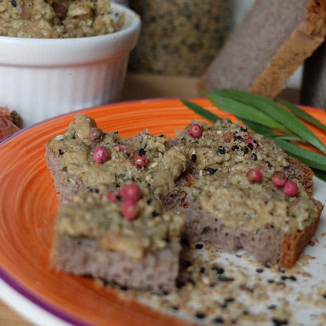 Tartinade de champignons à l'estragon et échalote