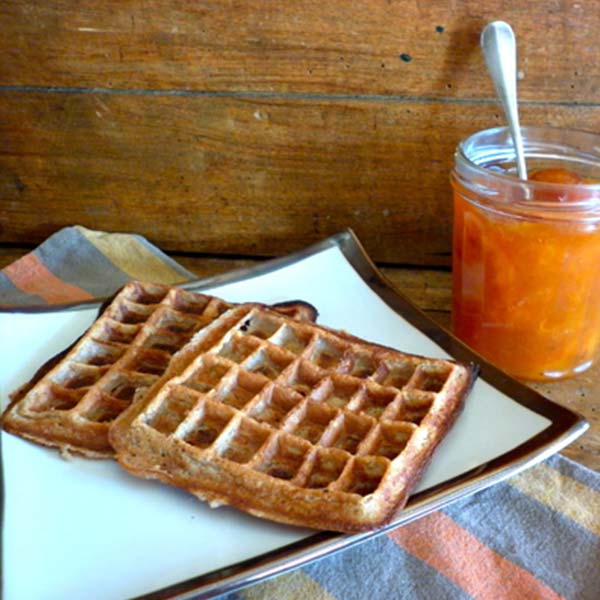 Gaufres sans gluten à la farine de châtaigne