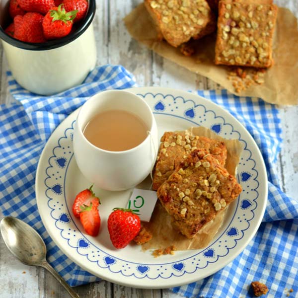 Scones fraises et flocons de sarrasin