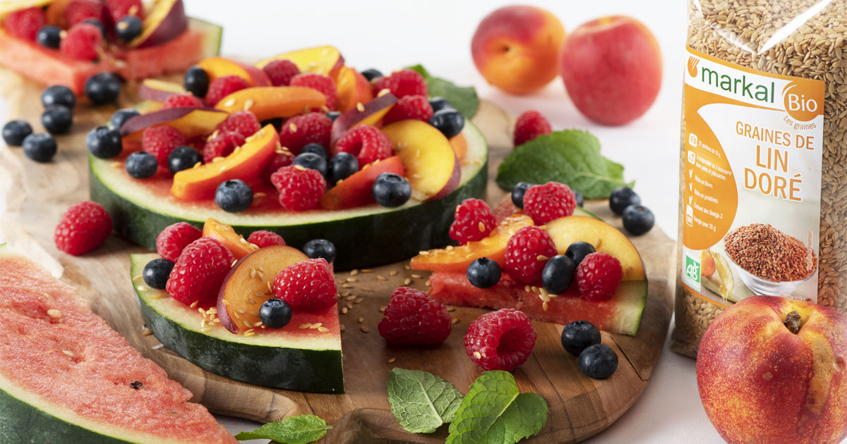 Tarte pastèque aux fruits