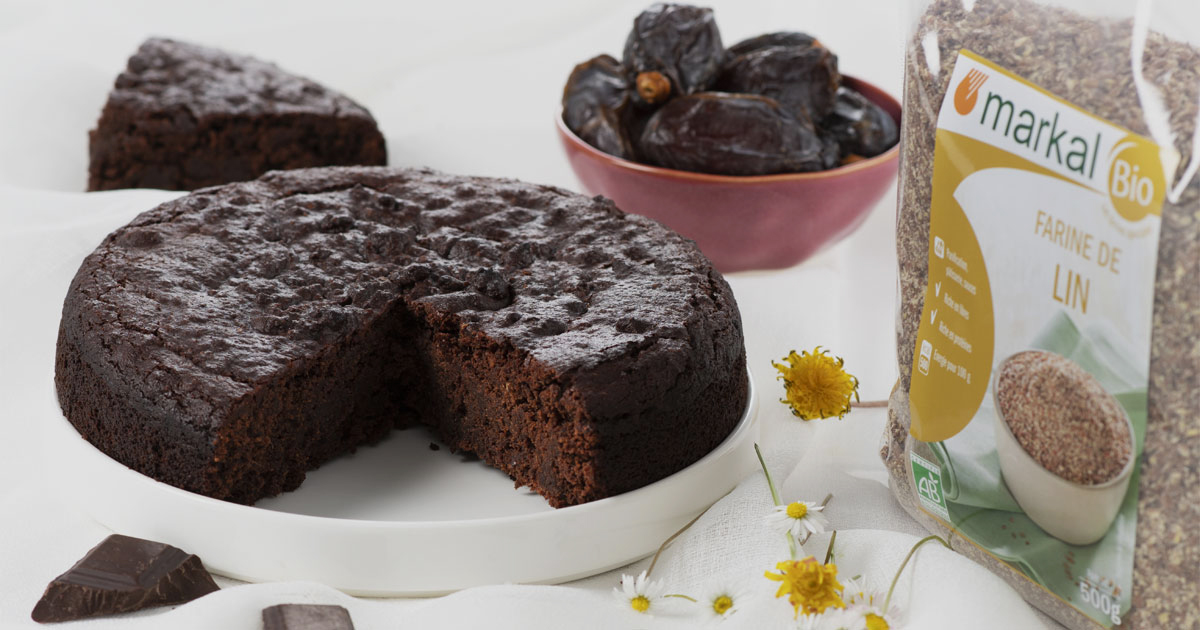 Gâteau fondant au chocolat et dattes Medjool