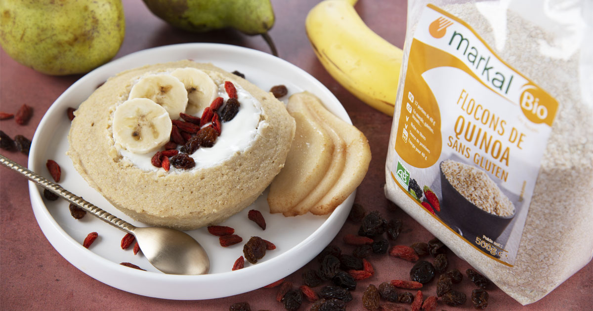 Bowlcake aux flocons de quinoa