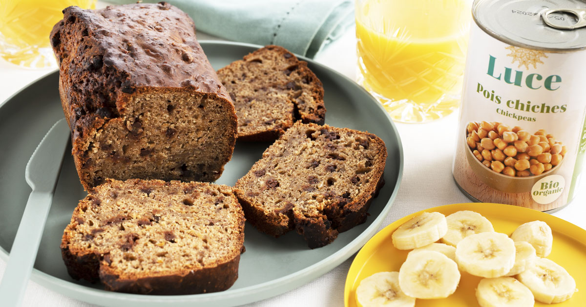 Banana bread aux pépites de chocolat vegan