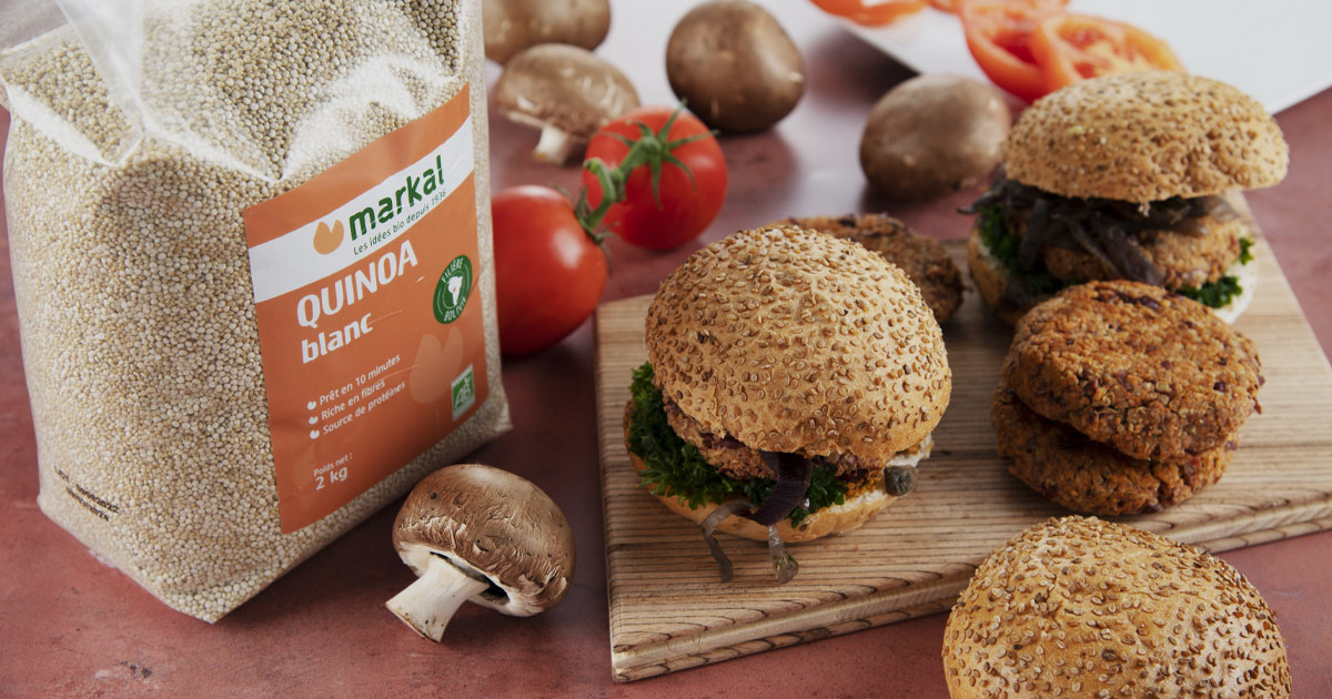 Burger et sa galette végétale