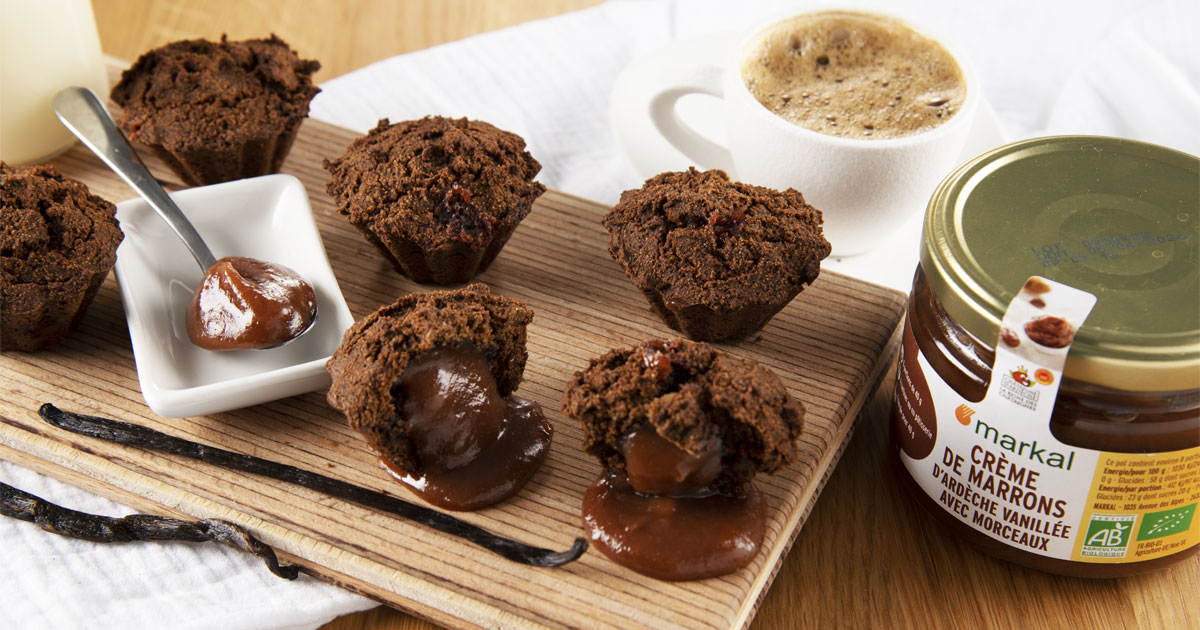 Muffin châtaigne coeur coulant crème de marron