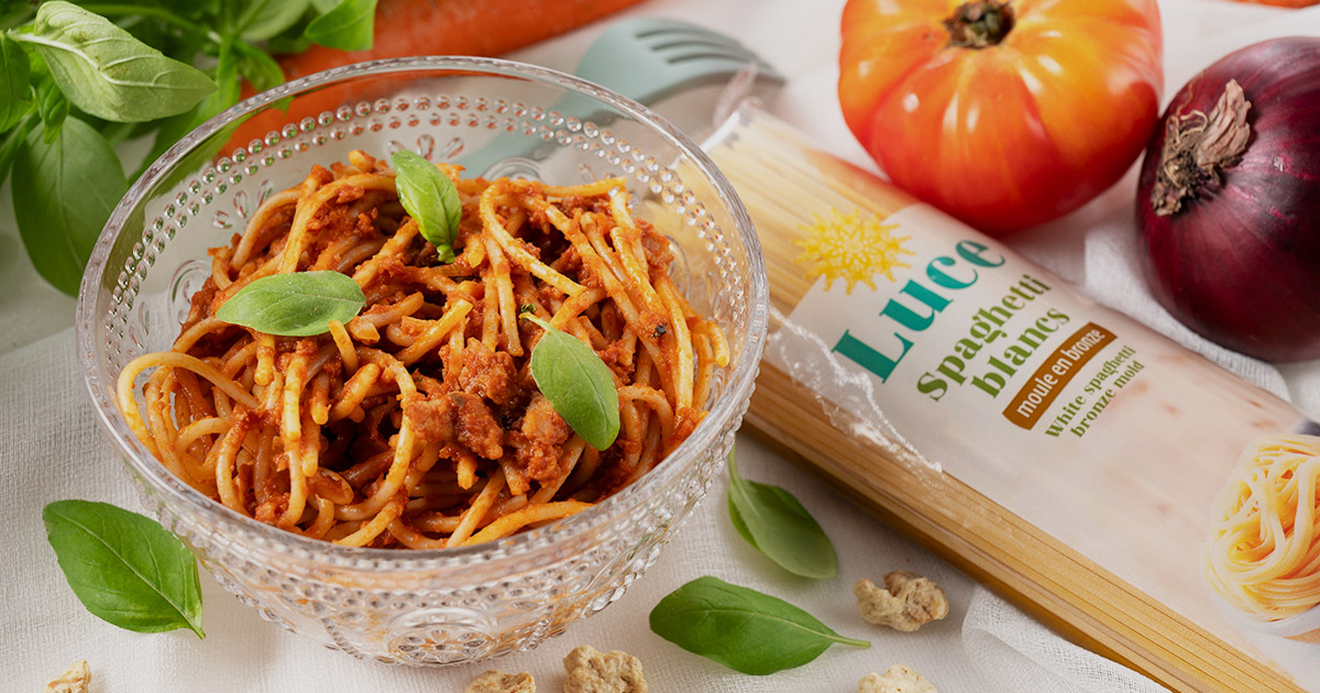Spaghetti bolognaise végétarienne
