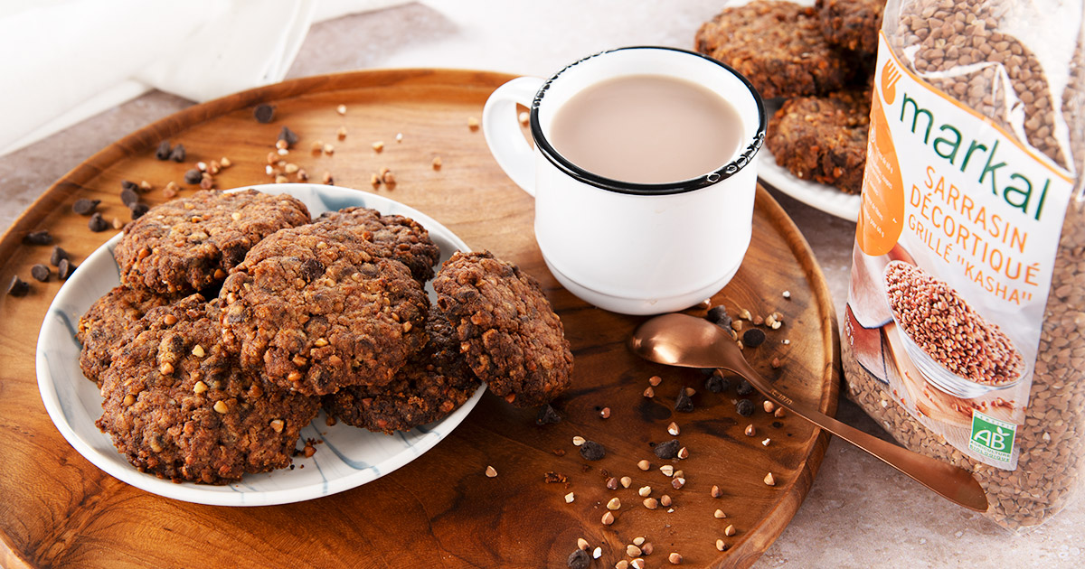 Sablé kasha et pépites de chocolat