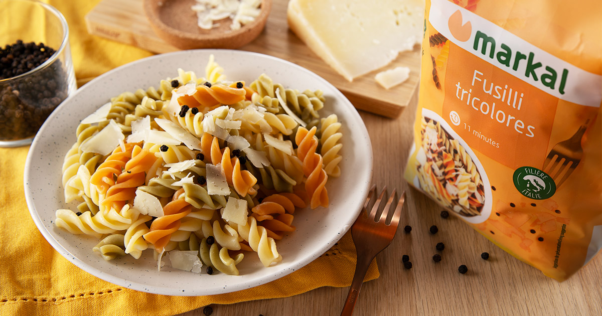 Fusilli cacio e pepe