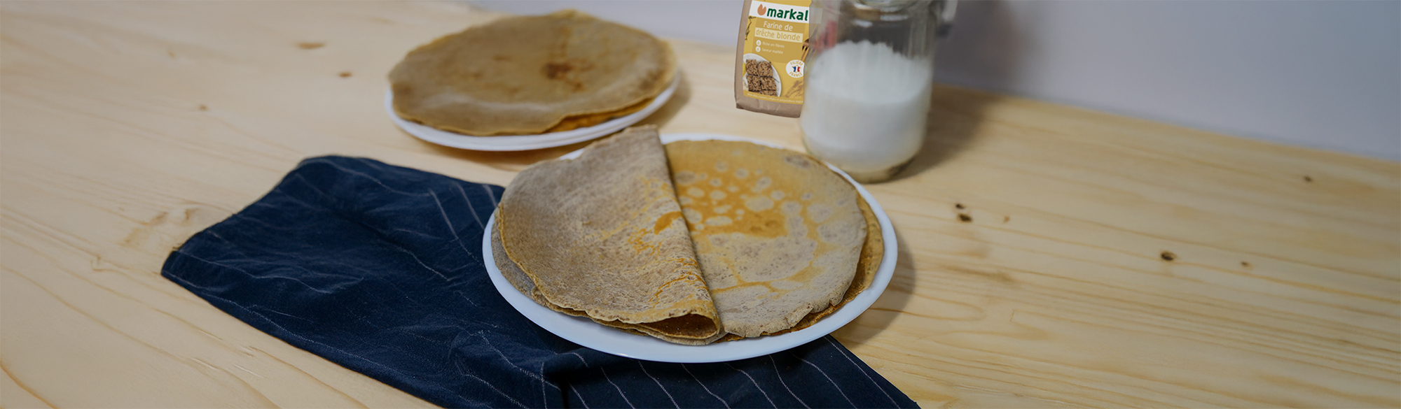 Crêpes à la farine de drêche et sans gluten